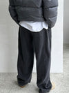 RT No. 12435 DARK GRAY ZIP LETTERED HOODIE & BAGGY SWEATPANTS