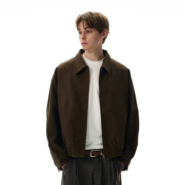 RT No. 40765 KUKI SILHOUETTE CROPPED ZIPPER JACKET