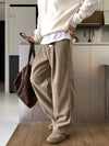 RT No. 12331 KHAKI BROWN PLEATED STRAIGHT PANTS