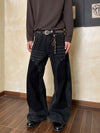 RT No. 58049 CONTRAST BLACK LUMBERJACK SCIMITAR PANTS