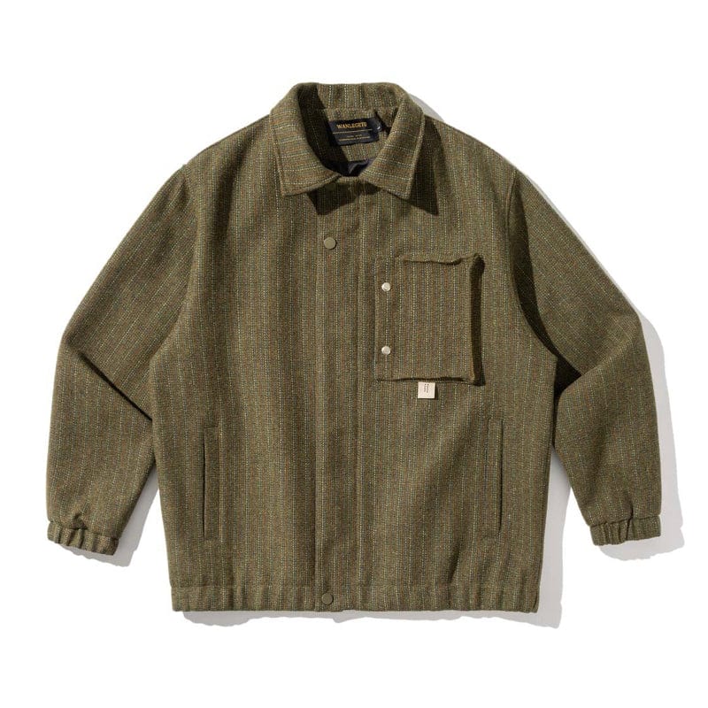 RT No. 9020 STRIPED WOOLEN ZIP-UP JK