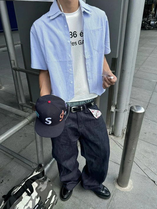 RT No. 32007 RAW DENIM BAGGY STRAIGHT JEANS