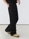 RT No. 11271 BLACK CARPENTER STRAIGHT PANTS