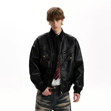 RT No. 40537 BOXY LEATHER JACKET