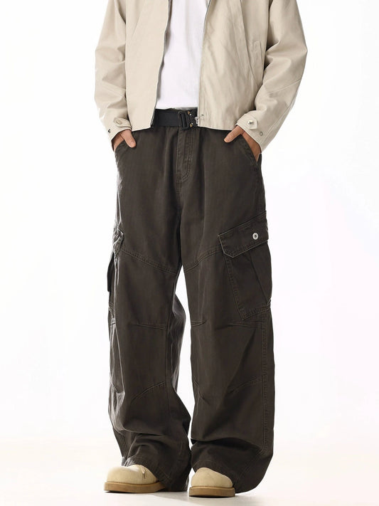 RT No. 19801 RECONSTRUCTED BROWN CARGO PANTS