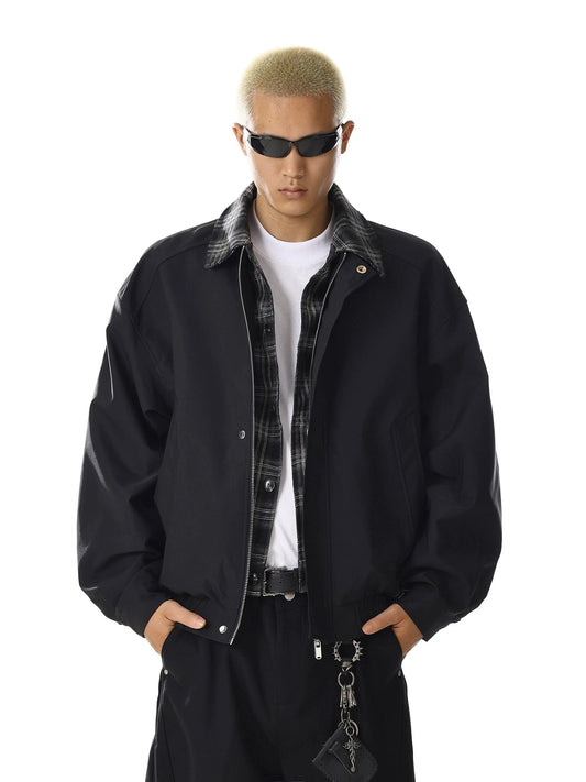 RT No. 32747 PLAID COLLAR SHIRT ZIP JACKET