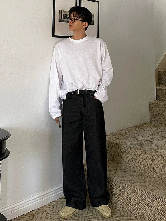 RT No. 25014 BLACK DENIM STRAIGHT JEANS