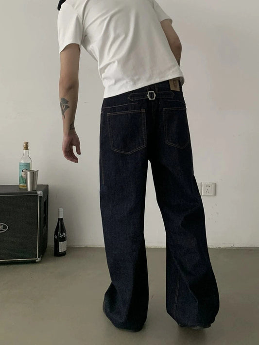 RT No. 18736 DARK BLUE DENIM STRAIGHT JEANS