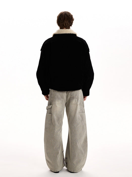 RT No. 58024 JIIN SUEDE FUR COLLAR JACKET