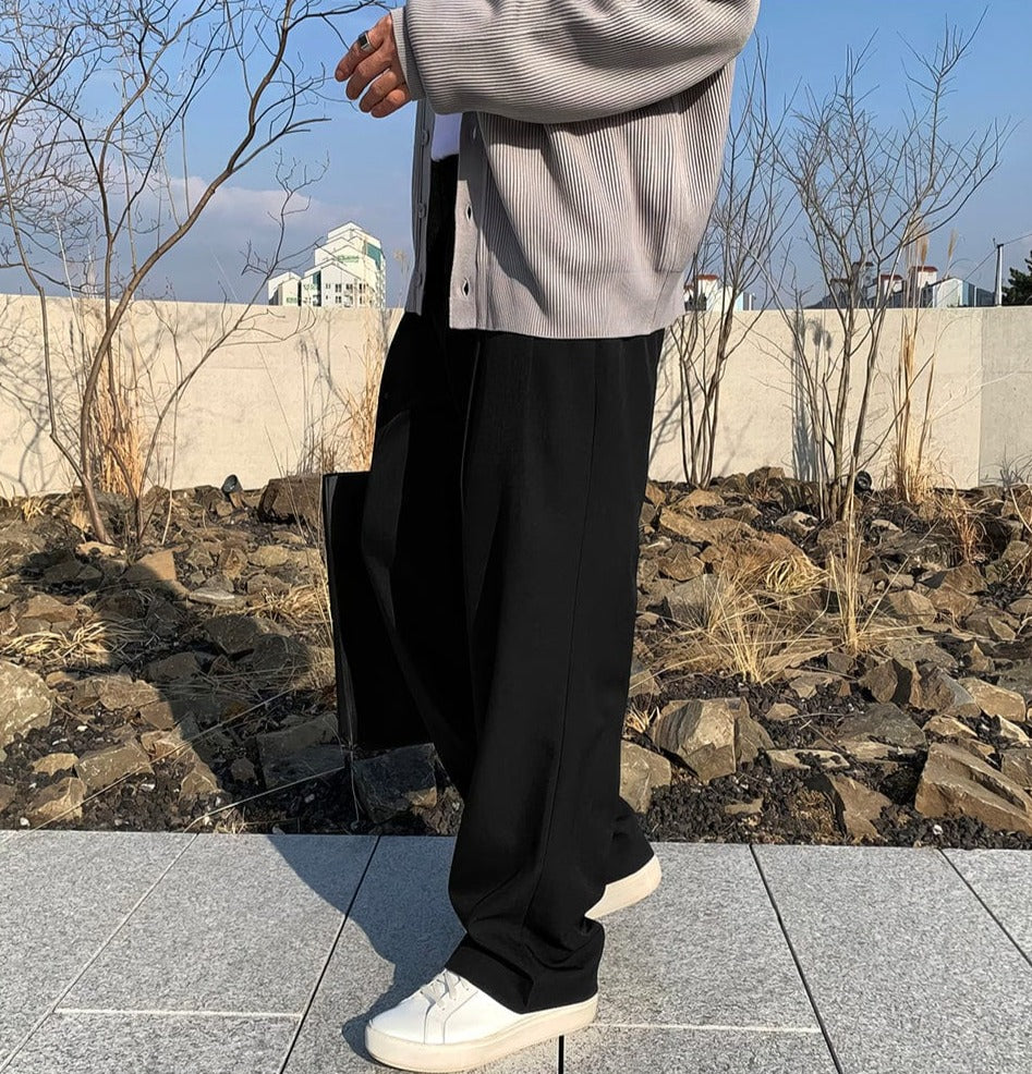 RT No. 11352 FOLDED PLEATED STRAIGHT PANTS – REALTAKAI