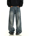 RT No. 11955 RECONSTRUCTED WASHED BLUE DENIM JEANS