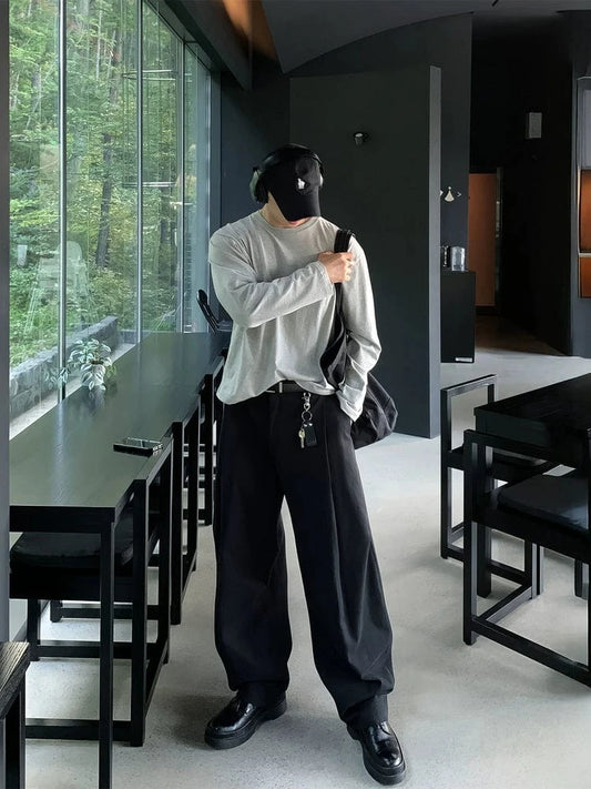 RT No. 32077 PLEATED STRAIGHT SUIT PANTS