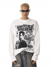 RT No. 32704 WHITE GRAPHIC PRINT LONGSLEEVE