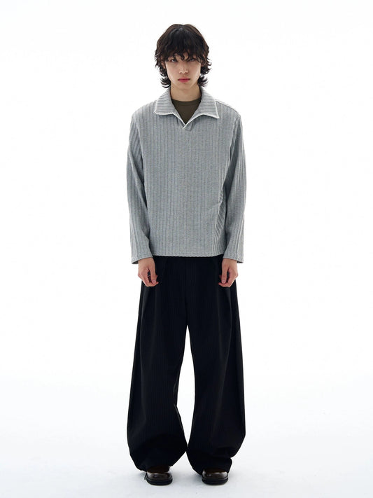 RT No. 25061 KNITWEAR STITCHED COLLAR SWEATER