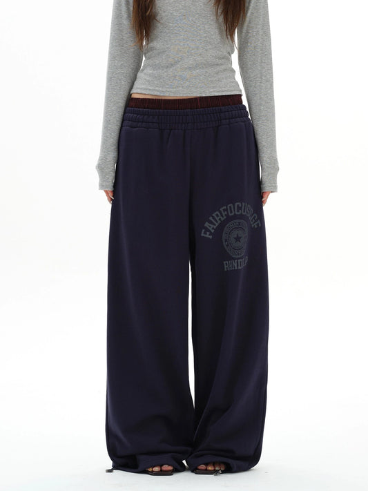 RT No. 31022 GRAPHIC BAGGY STRAIGHT SWEATPANTS