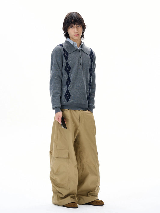 RT No. 31017 CARGO BAGGY MACHETE STRAIGHT PANTS