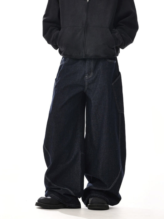 RT No. 12542 NAVY BLUE WORKWEAR BAGGY JEANS