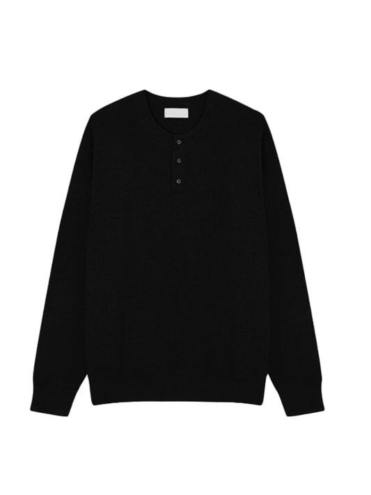 RT No. 18252 KNIT HENLEY COLLAR LONGSLEEVE