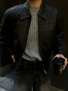 RT No. 32057 BLACK COLLAR LEATHER JACKET