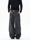 RT No. 12134 GRAY BAGGY STRAIGHT PANTS