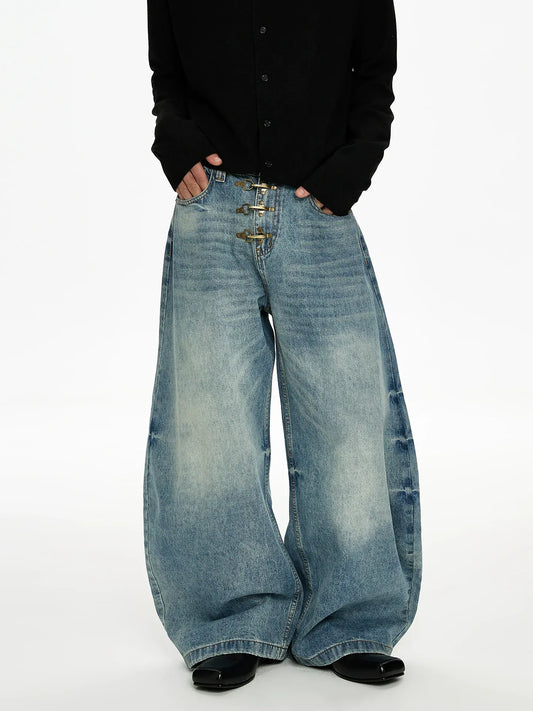 RT No. 50027 WASHED SCIMITAR DENIM JEANS