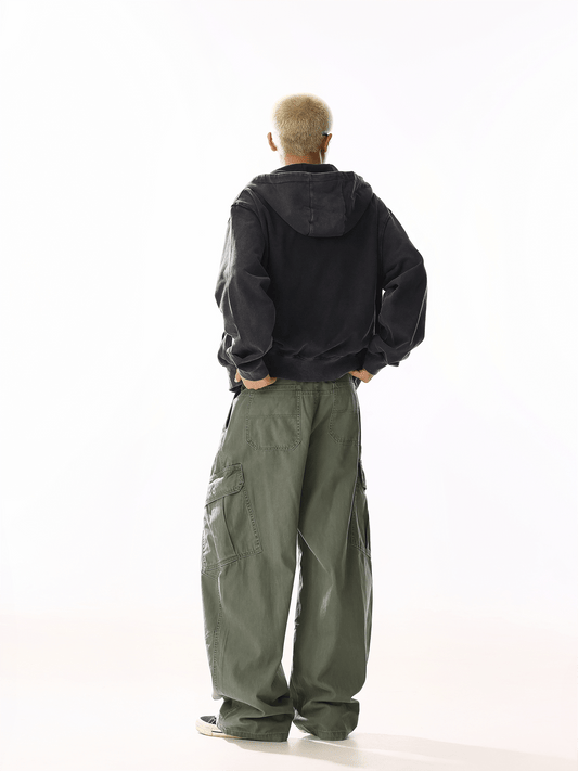 RT No. 19802 RECONSTRUCTED ARMY GREEN CARGO PANTS