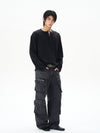 RT No. 12154 BLACK MULTI POCKET STRAIGHT JEANS