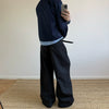 RT No. 40836 PLEATED BAGGY STRAIGHT PANTS