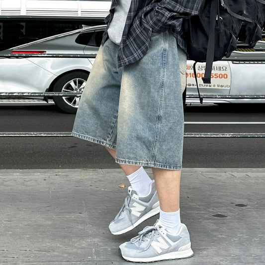 RT No. 18613 WASHED BLUE DENIM SHORTS