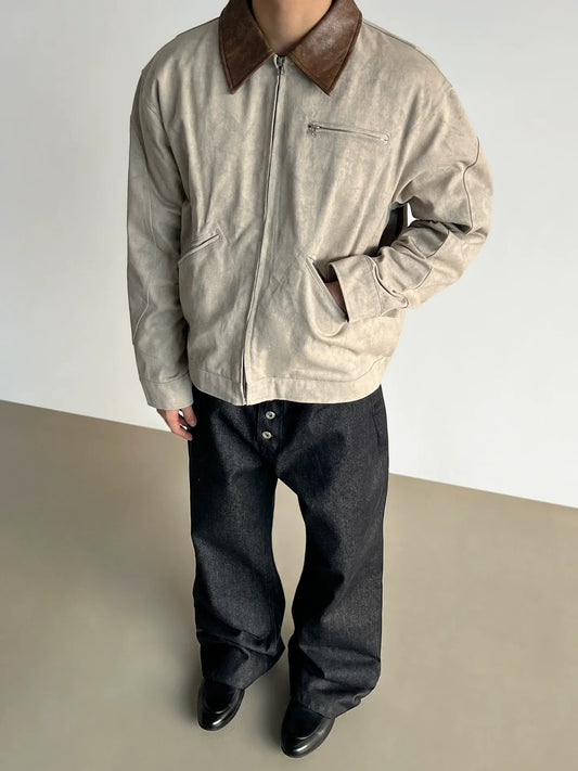 RT No. 50127 DRIFTWOOD LEATHER COLLAR WORKWEAR JACKET