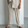 RT No. 11603 PLEATED BUTTON-UP SHIRT & RELAX STRAIGHT PANTS