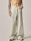 RT No. 11272 CREAM BAGGY STRAIGHT DENIM JEANS