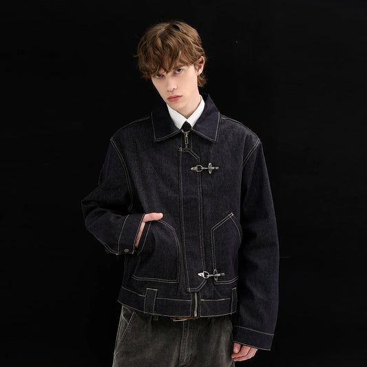 RT No. 40603 KNIGHT BUCKLE DENIM JACKET