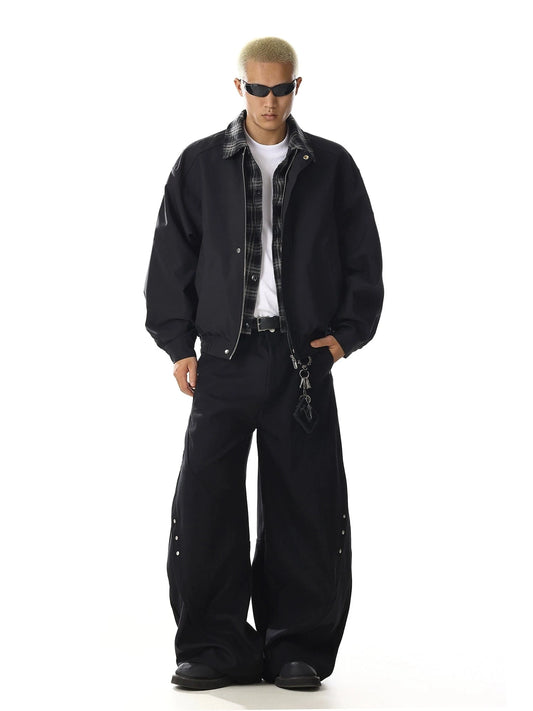 RT No. 32747 PLAID COLLAR SHIRT ZIP JACKET