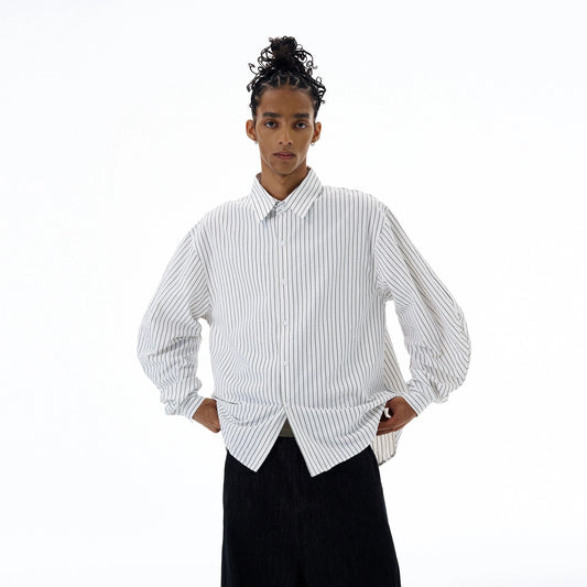 RT No. 19527 VERTICAL STRIPE BUTTON-UP SHIRT