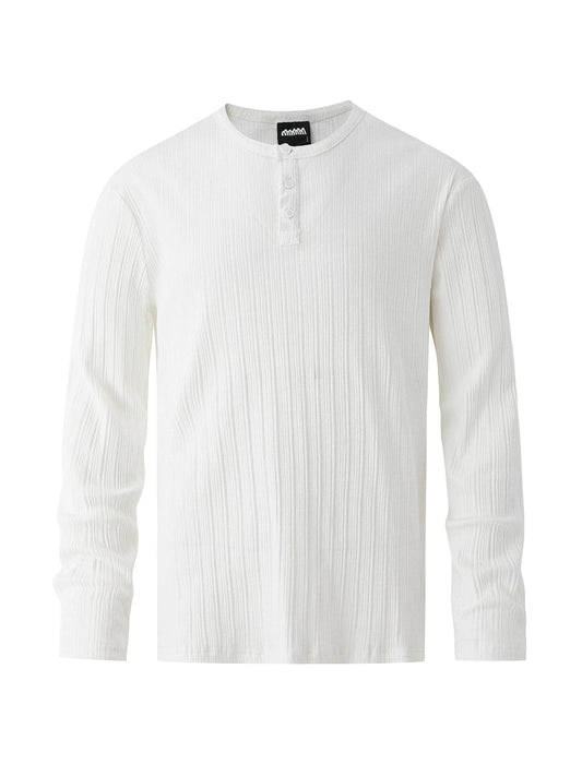 RT No. 29509 KNIT HENLEY COLLAR LONGSLEEVE