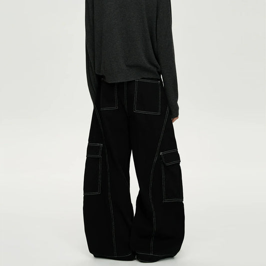 RT No. 40830 YORU STITCHED CARGO BAGGY PANTS