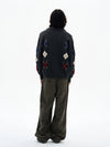 RT No. 32098 KNITWEAR DIAMOND LAZY CARDIGAN JACKET