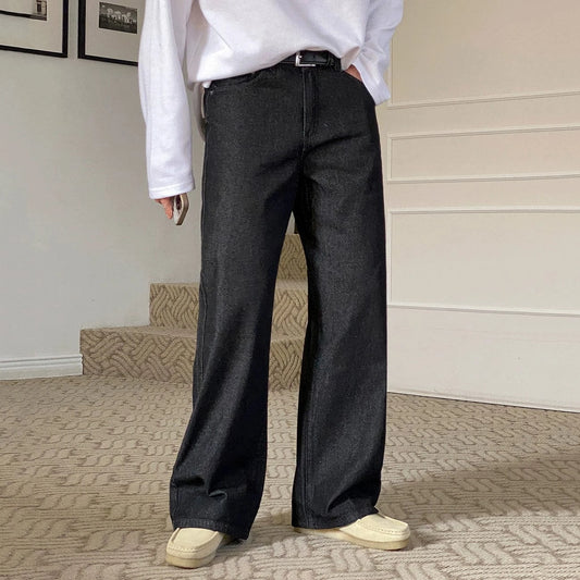 RT No. 25014 BLACK DENIM STRAIGHT JEANS