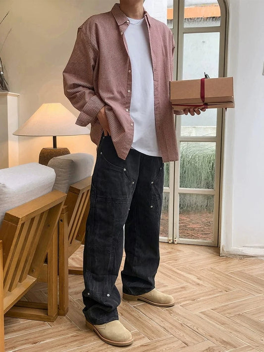 RT No. 29507 PLAID BUTTON-UP SHIRT