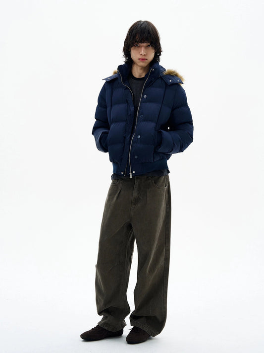 RT No. 32515 FUR HOODED PUFFER JACKET