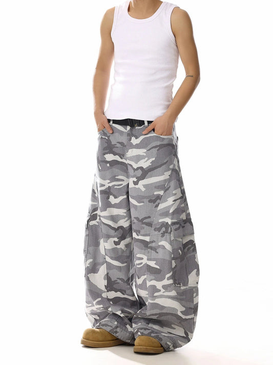 RT No. 19829 WINTER CAMO CARGO STRAIGHT PANTS