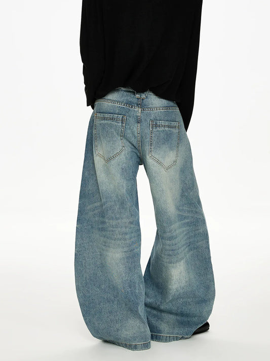 RT No. 50027 WASHED SCIMITAR DENIM JEANS