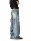 RT No. 19842 WASHED BLUE DENIM STRAIGHT JEANS