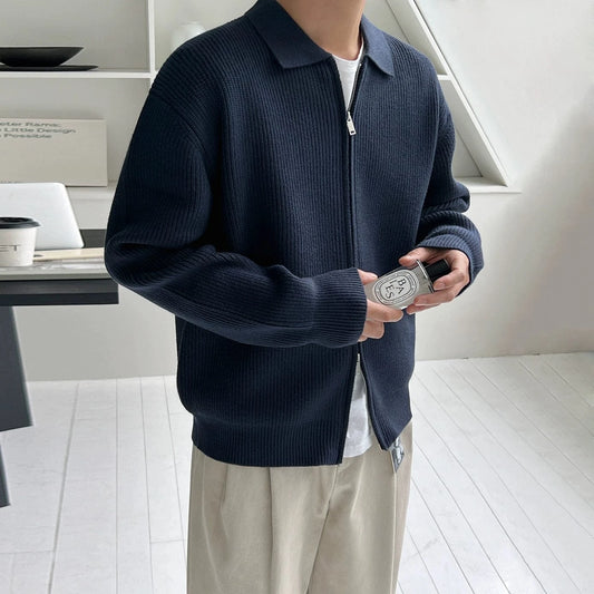 RT No. 32031 KNIT FULL BUTTON-UP SWEATER