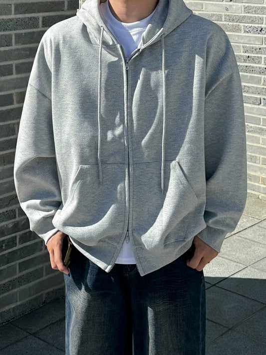 RT No. 12251 LIGHT GRAY ZIP-UP HOODIE