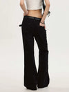 RTK (W) No. 542 BLACK SLIM FLARED PANTS