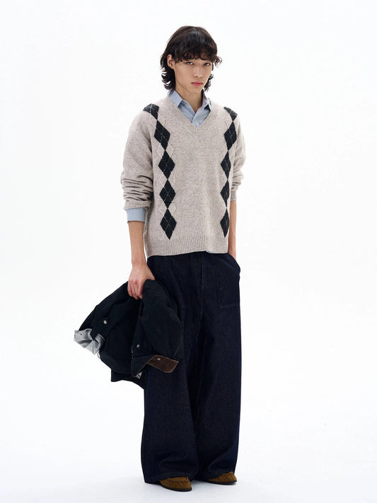 RT No. 29020 BLUE DENIM WIDE STRAIGHT JEANS