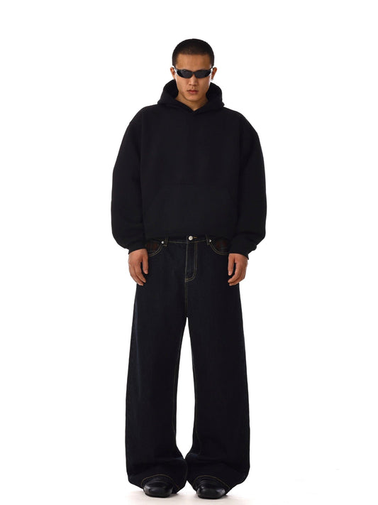 RT No. 12547 BLACK PLAID CASUAL STRAIGHT PANTS