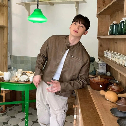 RT No. 31069 LEATHER BIKER JACKET